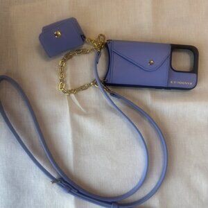 Bandolier Smooth Leather iPhone 15 pro case and Matching AirPod Pouch